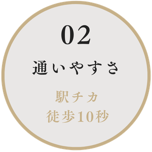 通いやすさ 駅チカ・徒歩10秒